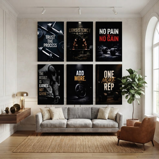 Set of 6 Premium Wall Art Photo Tiles – Modern Home Decor Sets 8x11